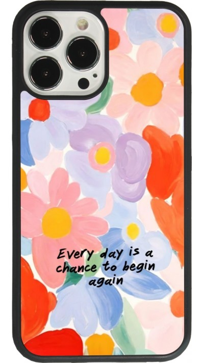 Coque iPhone 13 Pro Max - Silicone rigide noir Every day is a chance Spring 2026