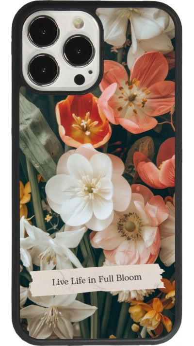 Coque iPhone 13 Pro Max - Silicone rigide noir Full Bloom Spring 2026
