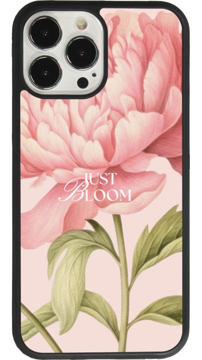 Coque iPhone 13 Pro Max - Silicone rigide noir Just Bloom Spring 2026