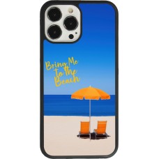 Coque iPhone 13 Pro Max - Silicone rigide noir Summer 2025 Bring me to the beach