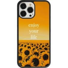 iPhone 13 Pro Max Case Hülle - Silikon schwarz Summer 2026 Enjoy your life