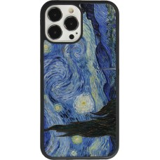 Coque iPhone 13 Pro Max - Silicone rigide noir Tableau art - La Nuit étoilée - Van Gogh