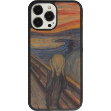 iPhone 13 Pro Max Case Hülle - Silikon schwarz Kunstbild - Der Schrei - Edvard Munch