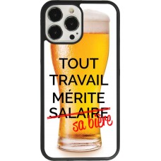 iPhone 13 Pro Max Case Hülle - Silikon schwarz Tout travail mérite sa bière