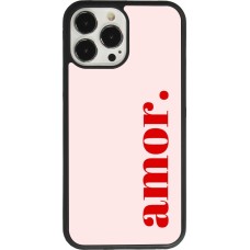 iPhone 13 Pro Max Case Hülle - Silikon schwarz Valentine 2024 amor