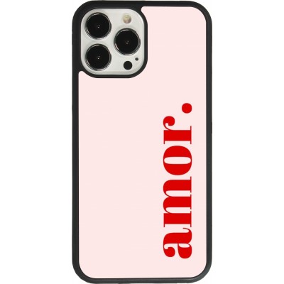 iPhone 13 Pro Max Case Hülle - Silikon schwarz Valentine 2024 amor