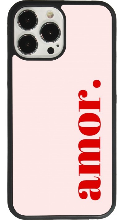 iPhone 13 Pro Max Case Hülle - Silikon schwarz Valentine 2024 amor