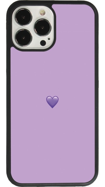 iPhone 13 Pro Max Case Hülle - Silikon schwarz Valentine 2023 purpule single heart