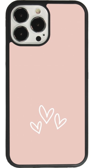 iPhone 13 Pro Max Case Hülle - Silikon schwarz Valentine 2023 three minimalist hearts