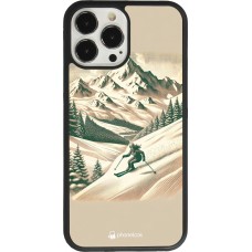 iPhone 13 Pro Max Case Hülle - Silikon schwarz Vintage Skiberg