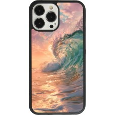 iPhone 13 Pro Max Case Hülle - Silikon schwarz Wave Sunset