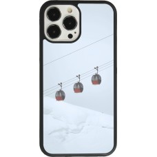 iPhone 13 Pro Max Case Hülle - Silikon schwarz Winter 22 ski lift