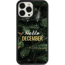 Coque iPhone 13 Pro Max - Silicone rigide noir Winter 25 Winter hello december