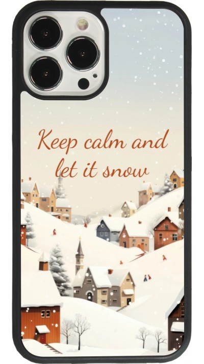 iPhone 13 Pro Max Case Hülle - Silikon schwarz Winter 25 Winter Keep calm and let it snow