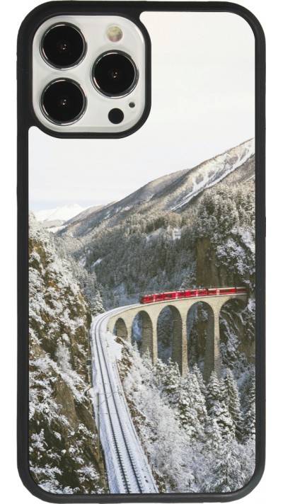 iPhone 13 Pro Max Case Hülle - Silikon schwarz Winter 25 Winter polar express