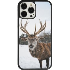 iPhone 13 Pro Max Case Hülle - Silikon schwarz Winter 25 Winter reindeer