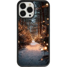 iPhone 13 Pro Max Case Hülle - Silikon schwarz Winter 25 Winter snowy road