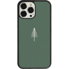 Coque iPhone 13 Pro Max - Silicone rigide noir Christmas 22 minimalist tree