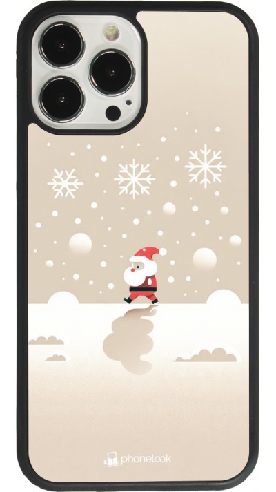 iPhone 13 Pro Max Case Hülle - Silikon schwarz Weihnachten 2023 Minimalistischer Weihnachtsmann