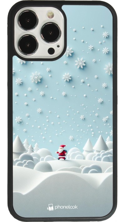 iPhone 13 Pro Max Case Hülle - Silikon schwarz Weihnachten 2023 Kleiner Vater Schneeflocke