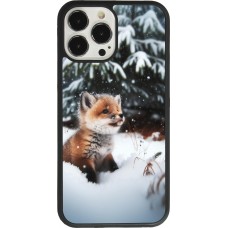 iPhone 13 Pro Max Case Hülle - Silikon schwarz Weihnachten 2023 Fuechslein Tanne