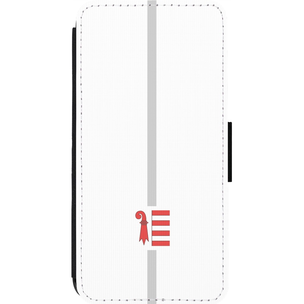 iPhone 13 Pro Max Case Hülle - Wallet schwarz Kanton JU weiss