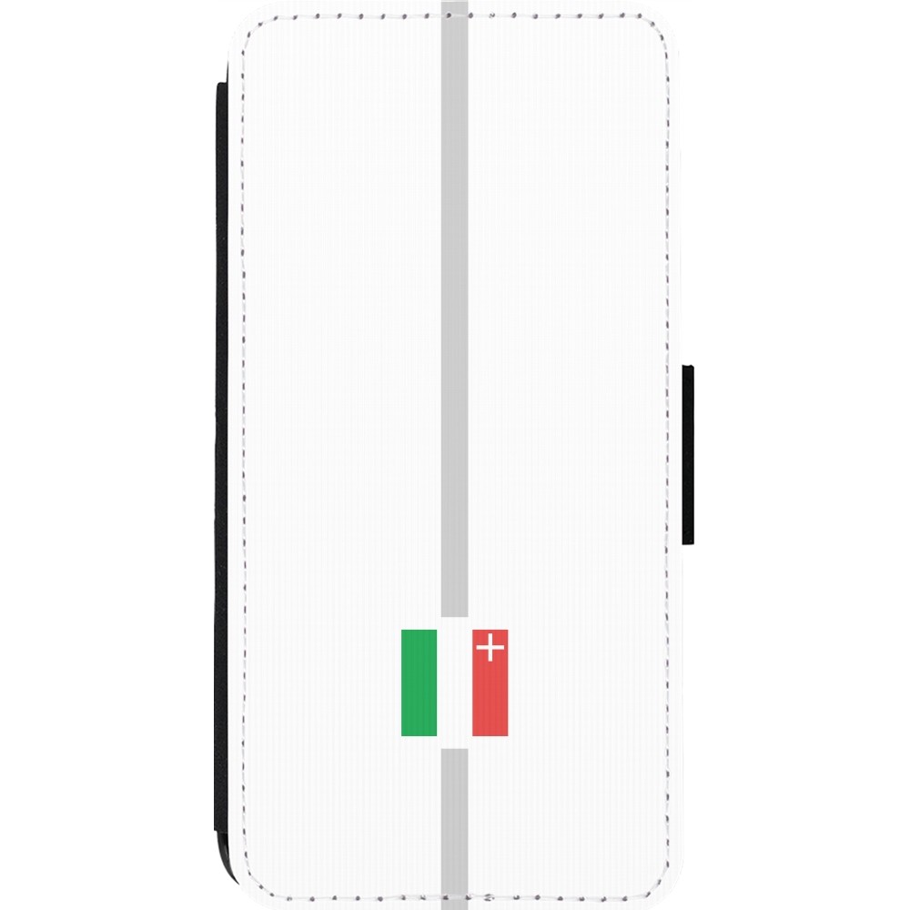 iPhone 13 Pro Max Case Hülle - Wallet schwarz Kanton NE weiss