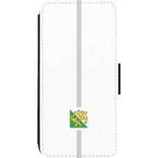Coque iPhone 13 Pro Max - Wallet noir Canton TG blanc
