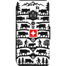 Coque iPhone 13 Pro Max - Wallet noir Poya Suisse 3