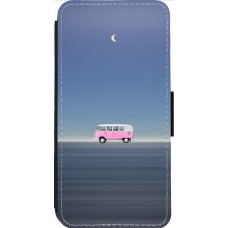 iPhone 13 Pro Max Case Hülle - Wallet schwarz Spring 23 pink bus