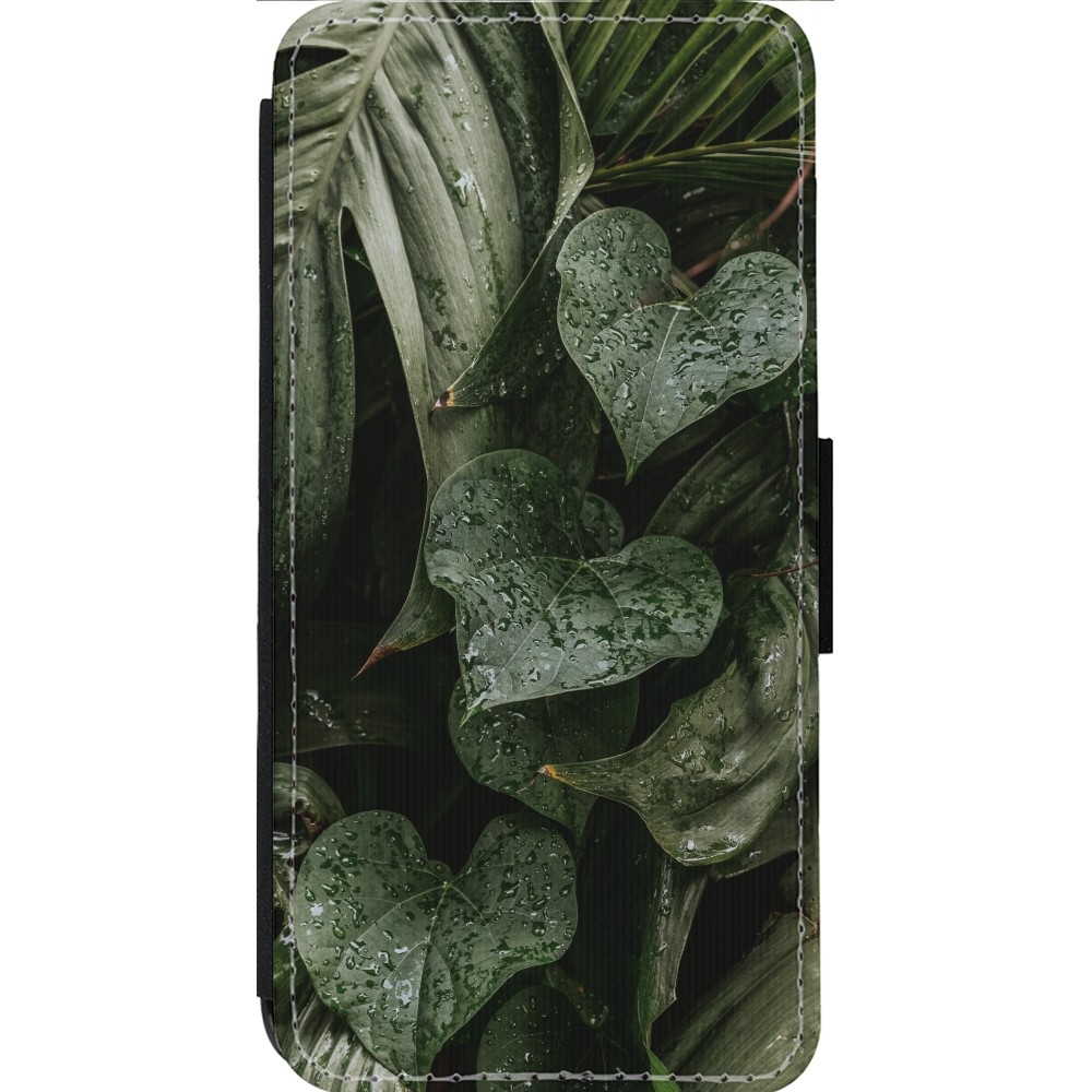 iPhone 13 Pro Max Case Hülle - Wallet schwarz Spring 23 fresh plants