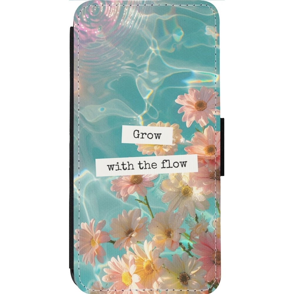 Coque iPhone 13 Pro Max - Wallet noir Summer 2025 Grow with the flow