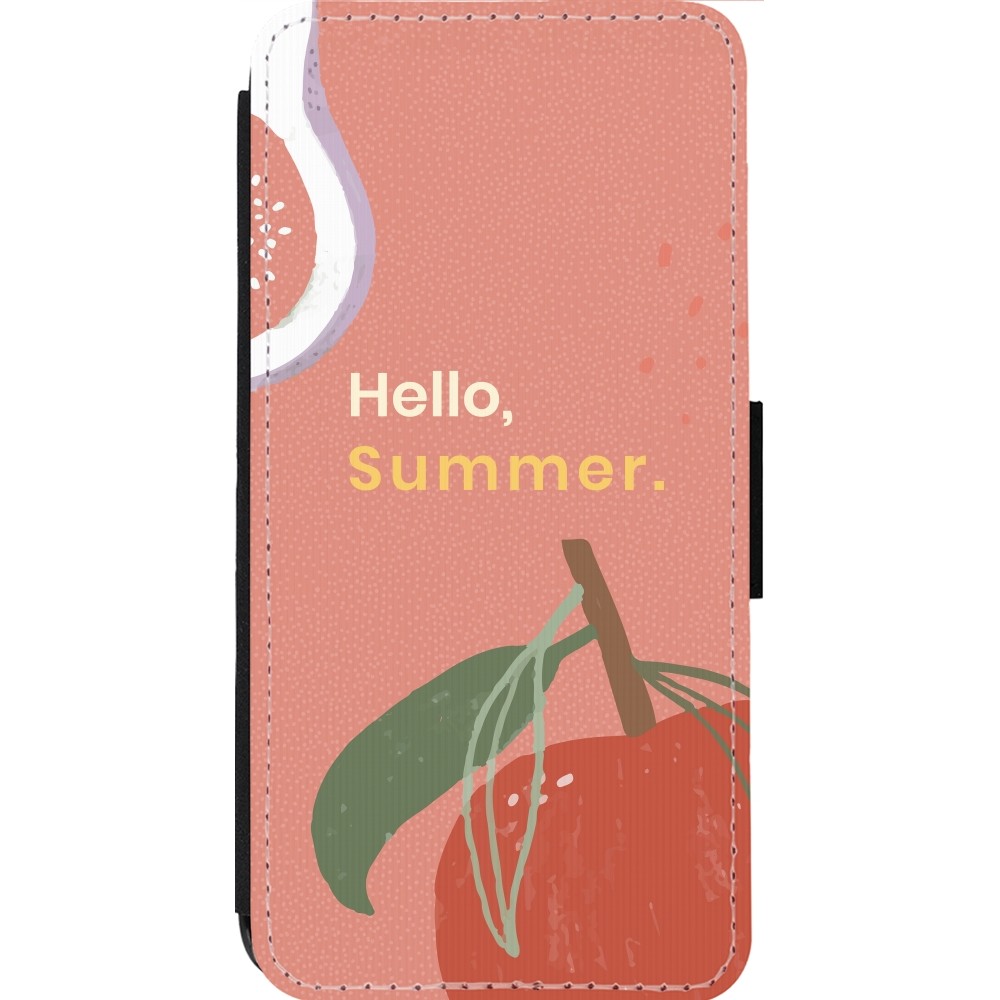 iPhone 13 Pro Max Case Hülle - Wallet schwarz Summer 2025 Hello summer