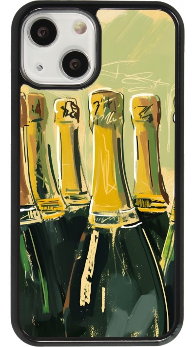 iPhone 13 mini Case Hülle - Champagne Malerei