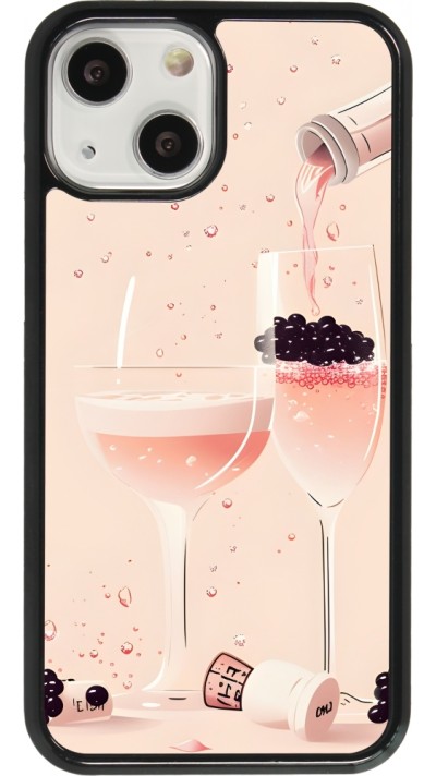 Coque iPhone 13 mini - Champagne Pouring Pink