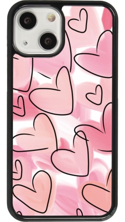 Coque iPhone 13 mini - Easter 2023 pink hearts