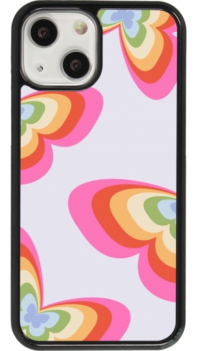 Coque iPhone 13 mini - Easter 2024 rainbow butterflies