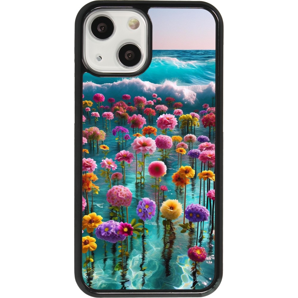 Coque iPhone 13 mini - Flower sea waves