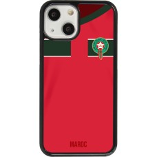 Coque iPhone 13 mini - Maillot de football Maroc 2022 personnalisable