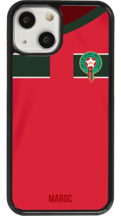 Coque iPhone 13 mini - Maillot de football Maroc 2022 personnalisable