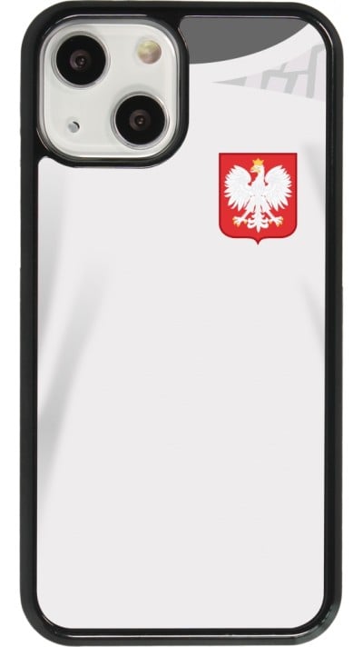 Coque iPhone 13 mini - Maillot de football Pologne 2022 personnalisable
