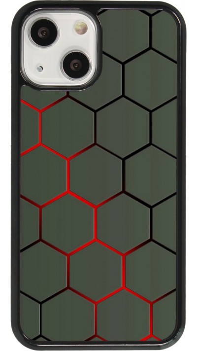 Hülle iPhone 13 mini - Geometric Line red