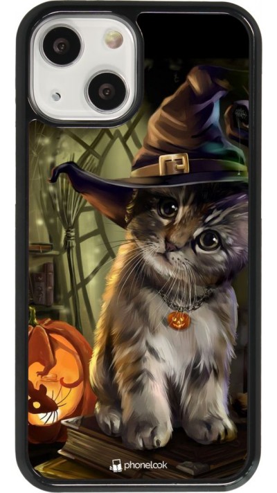 Hülle iPhone 13 mini - Halloween 21 Witch cat
