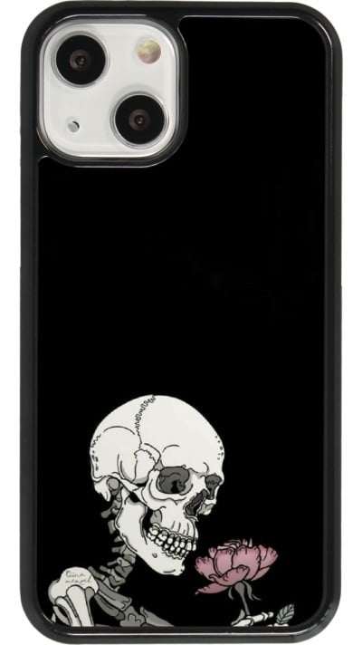 Coque iPhone 13 mini - Halloween 2023 rose and skeleton