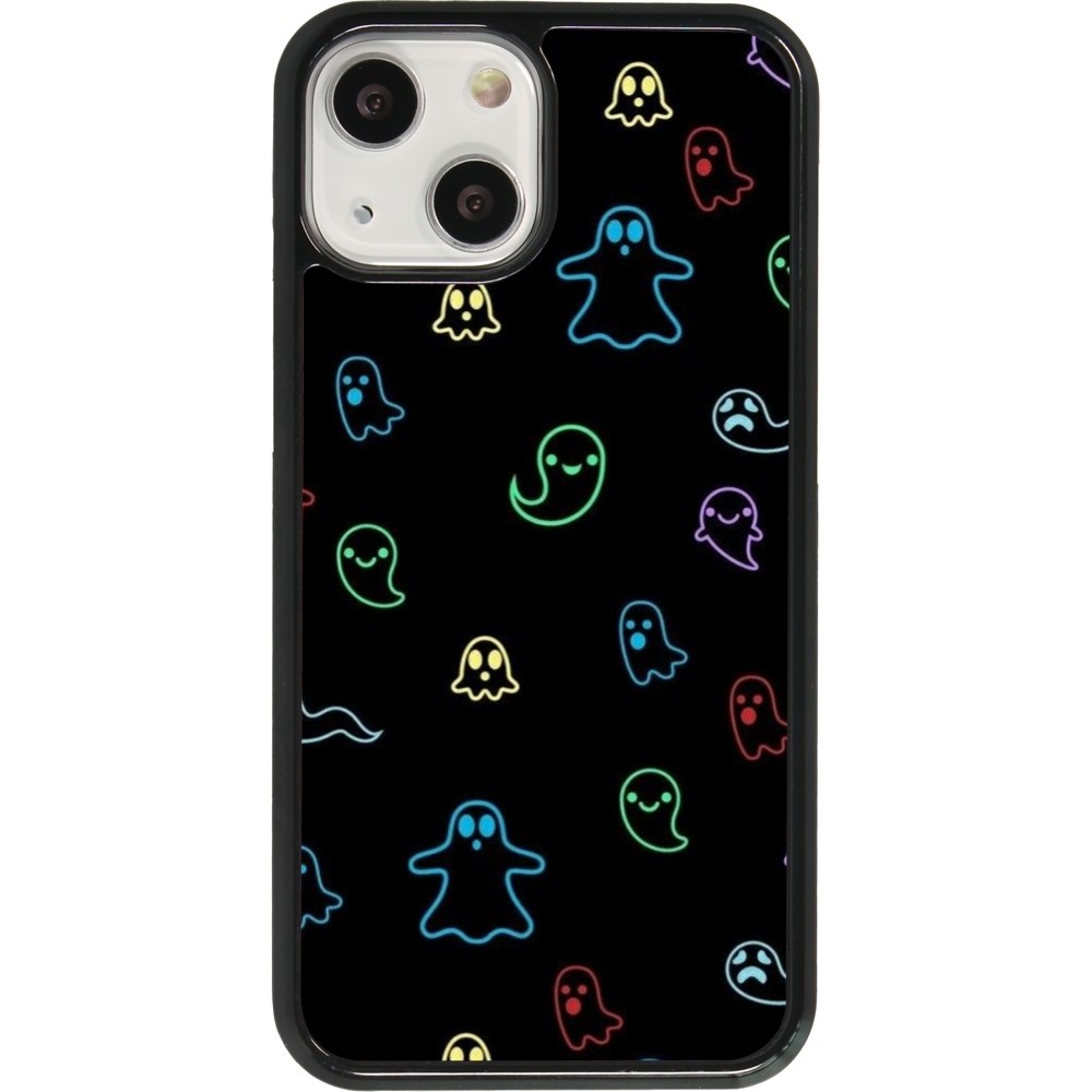 Coque iPhone 13 mini - Halloween 2024 colorful ghosts