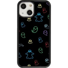 Coque iPhone 13 mini - Halloween 2024 colorful ghosts