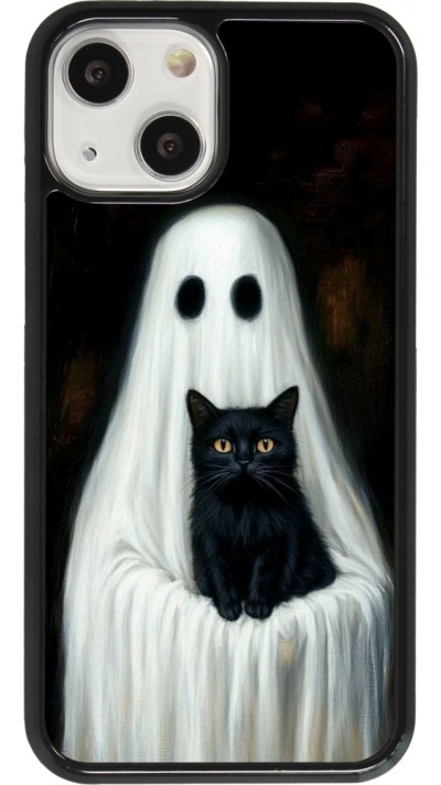 Coque iPhone 13 mini - Halloween 2025 Ghost with black cat