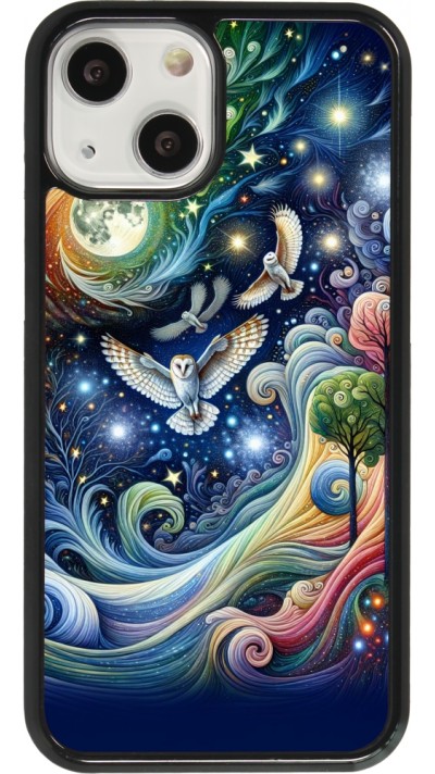 iPhone 13 mini Case Hülle - Fliegender Blumen-Eule