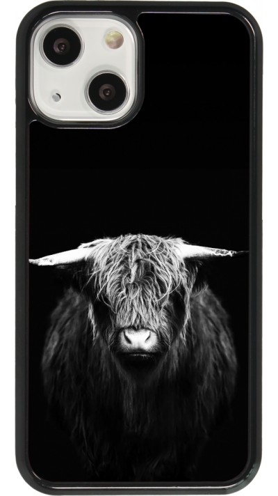 Coque iPhone 13 mini - Highland calf black