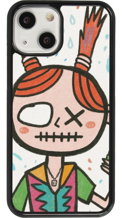 Coque iPhone 13 mini - Little Girl Sketch